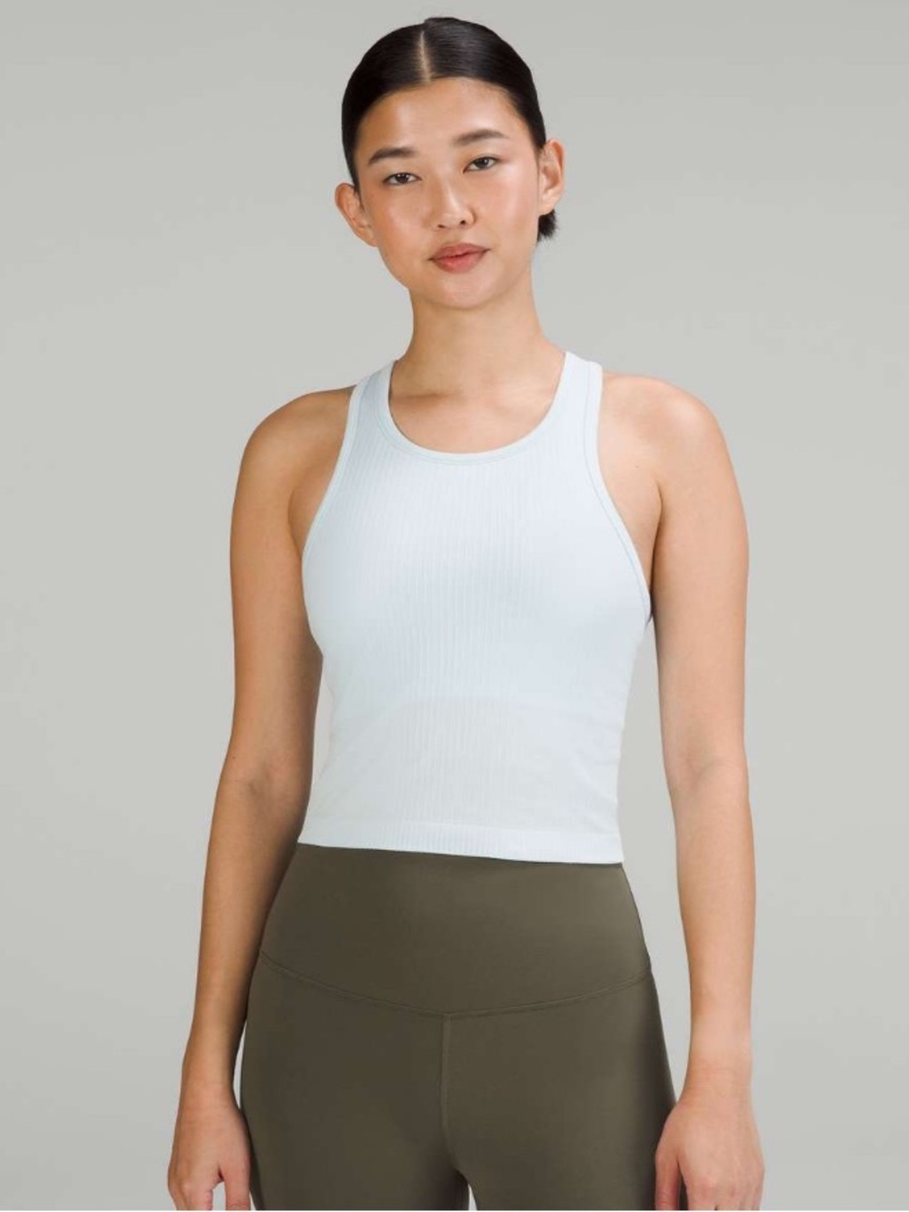 lululemon Ebb to Street Cropped Tank Top - Powder Blue
